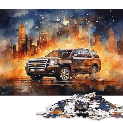 Art Sports Car Puzzle, schwierige Herausforderung, 100 Prozent recycelter Karton, Puzzle für Kinder und Erwachsene ab 12 Jahren, 38 x 26 cm, 1000 Teile Art Sports Car Puzzle, schwierige Herausforderung, 100 Prozent recycelter Karton, Puzzle für Kinder und Erwachsene ab 12 Jahren, 38 x 26 cm, 1000 Teile von QBIREX