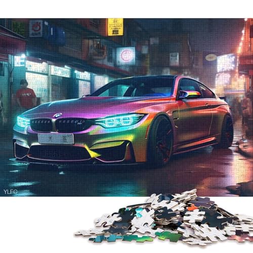 Art Sports Car Puzzle, schwierige Herausforderung, 100 Prozent recycelter Karton, Puzzle für Kinder und Erwachsene ab 12 Jahren, 38 x 26 cm, 1000 Teile von QBIREX