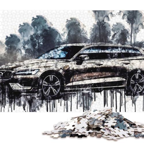 Art Sports Car Puzzle, schwierige Herausforderung, 100 Prozent recycelter Karton, Puzzle für Kinder und Erwachsene ab 12 Jahren, 70 x 50 cm, 1000 Teile Art Sports Car Puzzle, schwierige Herausforderung, 100 Prozent recycelter Karton, Puzzle für Kinder und Erwachsene ab 12 Jahren, 70 x 50 cm, 1000 Teile von QBIREX
