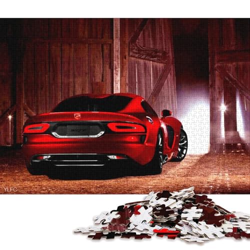 Art Sports Car Puzzle, schwierige Herausforderung, 100 Prozent recycelter Karton, Puzzle für Kinder und Erwachsene ab 12 Jahren, 70 x 50 cm, 1000 Teile Art Sports Car Puzzle, schwierige Herausforderung, 100 Prozent recycelter Karton, Puzzle für Kinder und Erwachsene ab 12 Jahren, 70 x 50 cm, 1000 Teile von QBIREX
