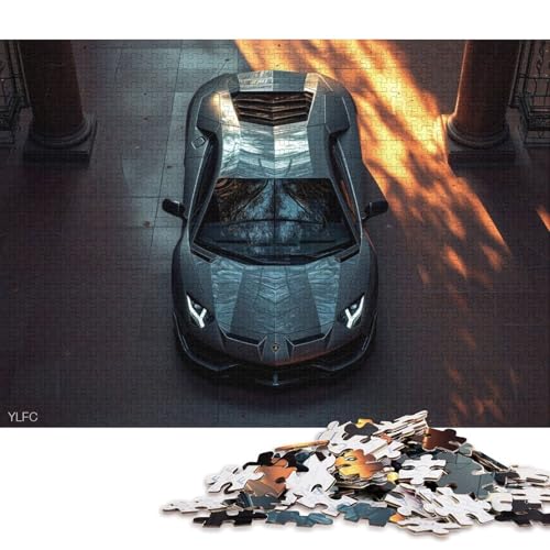 Art Sports Car Puzzle, schwierige Herausforderung, 100 Prozent recycelter Karton, Puzzle für Kinder und Erwachsene ab 12 Jahren, 70 x 50 cm, 1000 Teile Art Sports Car Puzzle, schwierige Herausforderung, 100 Prozent recycelter Karton, Puzzle für Kinder und Erwachsene ab 12 Jahren, 70 x 50 cm, 1000 Teile von QBIREX