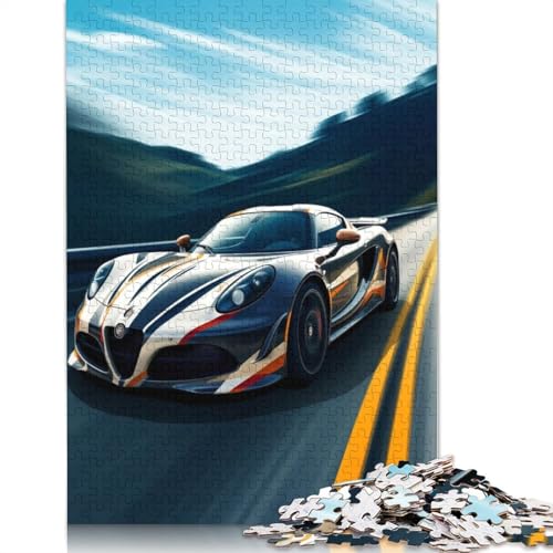 Art Sports Car Puzzle 1000-teilige Schwer Puzzle Spielzeug Lernspiel Impossible Herausforderung Spielzeug Für Erwachsene Kinder 1000pcs (75x50cm) von QBIREX