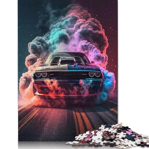 Art Sports Car Puzzle 1000-teilige Schwer Puzzle Spielzeug Lernspiel Impossible Herausforderung Spielzeug Für Erwachsene Und Kinder Ab 12 Jahren 1000pcs (75x50cm) von QBIREX