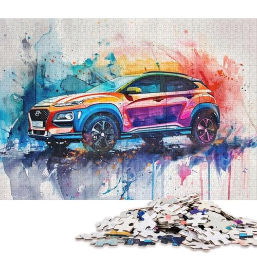 Art Sports Car Puzzle DIY Spiel Papier Rechteckiges Puzzle für Jungen oder Mädchen Geburtstagsgeschenk 70x50cm/1000pcs von QBIREX