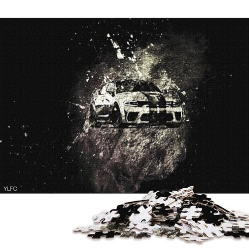 Art Sports Car Puzzle DIY Spiel Papier Rechteckiges Puzzle für Jungen oder Mädchen Geburtstagsgeschenk 70x50cm/1000pcs von QBIREX