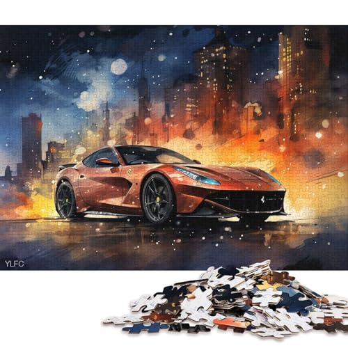 Art Sports Car Puzzle DIY-Spiel Premium-Puzzle aus Karton für Frauen und Männer, Geschenke zum Kindertag, 70 x 50 cm, 1000 Teile Art Sports Car Puzzle DIY-Spiel Premium-Puzzle aus Karton für Frauen und Männer, Geschenke zum Kindertag, 70 x 50 cm, 1000 Teile von QBIREX