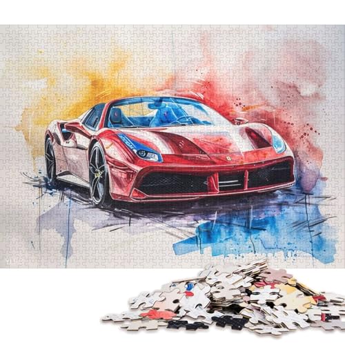 Art Sports Car Puzzle Dekompressionsspielzeug Rechteckiges Papierpuzzle für Kinder und Erwachsene ab 12 Jahren 38x26cm/1000 Teile Art Sports Car Puzzle Dekompressionsspielzeug Rechteckiges Papierpuzzle für Kinder und Erwachsene ab 12 Jahren 38x26cm/1000 Teile von QBIREX
