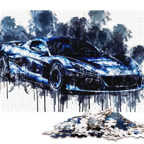 Art Sports Car Puzzle Dekompressionsspielzeug Rechteckiges Papierpuzzle für Kinder und Erwachsene ab 12 Jahren 38x26cm/1000 Teile Art Sports Car Puzzle Dekompressionsspielzeug Rechteckiges Papierpuzzle für Kinder und Erwachsene ab 12 Jahren 38x26cm/1000 Teile von QBIREX