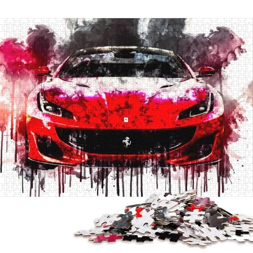 Art Sports Car Puzzle Dekompressionsspielzeug Rechteckiges Papierpuzzle für Kinder und Erwachsene ab 12 Jahren 70x50cm/1000 Teile Art Sports Car Puzzle Dekompressionsspielzeug Rechteckiges Papierpuzzle für Kinder und Erwachsene ab 12 Jahren 70x50cm/1000 Teile von QBIREX