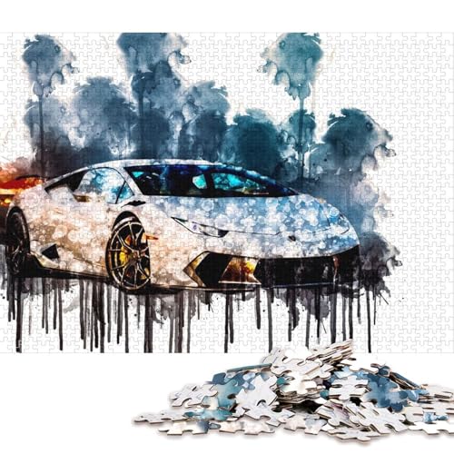 Art Sports Car Puzzle Familienspaß 100% recycelter Karton Puzzle für Kinder und Erwachsene ab 12 Jahren 70 x 50 cm/1000 Teile Art Sports Car Puzzle Familienspaß 100% recycelter Karton Puzzle für Kinder und Erwachsene ab 12 Jahren 70 x 50 cm/1000 Teile von QBIREX