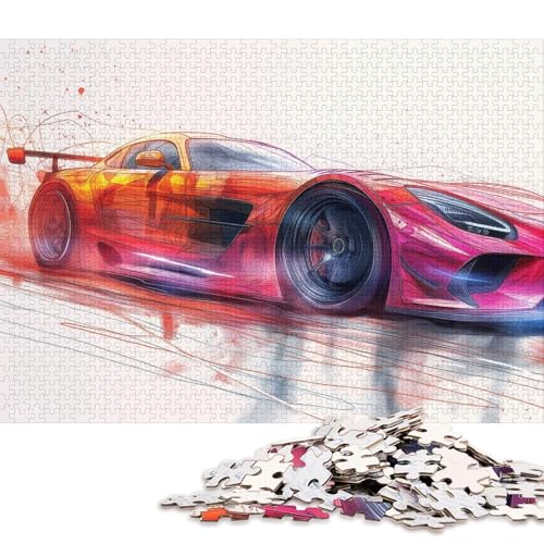 Art Sports Car Puzzle Familienspaß 100% recycelter Karton Puzzle für Kinder und Erwachsene ab 12 Jahren 70 x 50 cm/1000 Teile Art Sports Car Puzzle Familienspaß 100% recycelter Karton Puzzle für Kinder und Erwachsene ab 12 Jahren 70 x 50 cm/1000 Teile von QBIREX