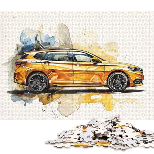 Art Sports Car Puzzle Familienspaß Papier Rechteckiges Puzzle für Kinder und Erwachsene ab 12 Jahren Geburtstagsgeschenk 70x50cm/1000 Teile von QBIREX