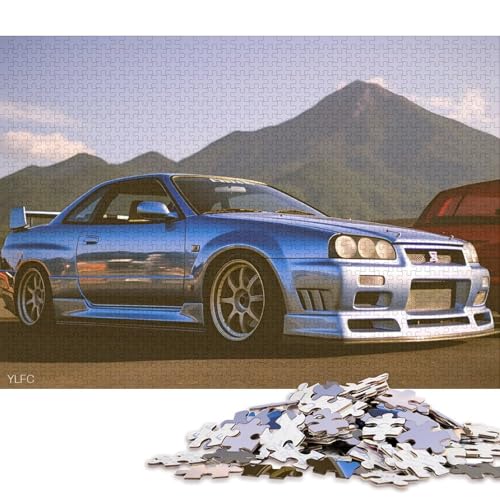 Art Sports Car Puzzle Familienspaß Papier Rechteckiges Puzzle für Kinder und Erwachsene ab 12 Jahren Geburtstagsgeschenk 70x50cm/1000 Teile von QBIREX