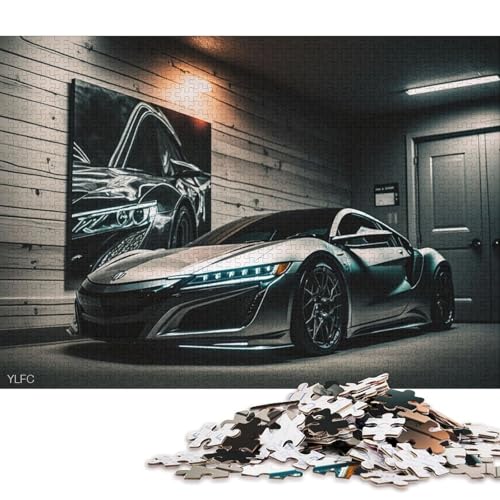 Art Sports Car Puzzle Familienspaß Papier Rechteckiges Puzzle für Kinder und Erwachsene ab 12 Jahren Geburtstagsgeschenk 70x50cm/1000 Teile von QBIREX