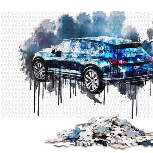 Art Sports Car Puzzle Familienspaß Papier Rechteckiges Puzzle für Kinder und Erwachsene ab 12 Jahren Geburtstagsgeschenk 70x50cm/1000 Teile von QBIREX