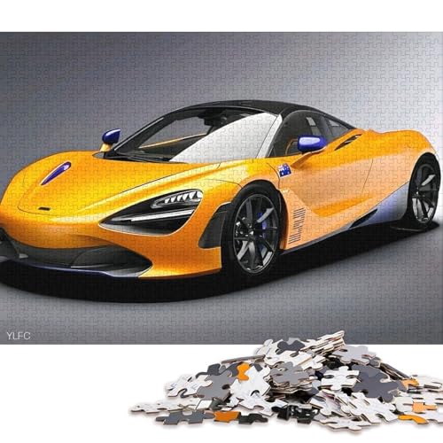 Art Sports Car Puzzle Familienspaß Papier Rechteckiges Puzzle für Kinder und Erwachsene ab 12 Jahren Geburtstagsgeschenk 70x50cm/1000 Teile von QBIREX