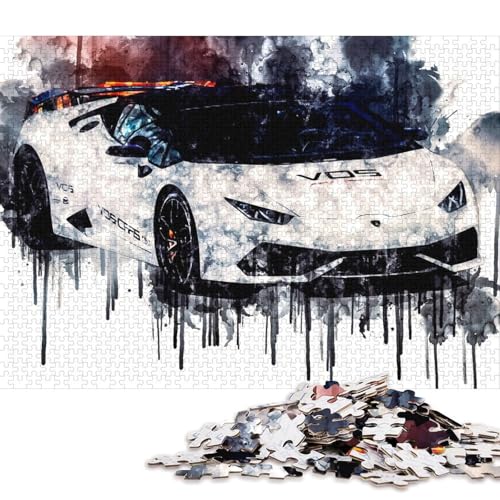 Art Sports Car Puzzle Familienspaß Rechteckiges Papierpuzzle für Kinder und Erwachsene ab 12 Jahren Geburtstagsgeschenk 38x26cm/1000 Teile Art Sports Car Puzzle Familienspaß Rechteckiges Papierpuzzle für Kinder und Erwachsene ab 12 Jahren Geburtstagsgeschenk 38x26cm/1000 Teile von QBIREX