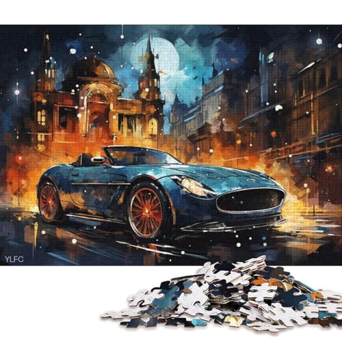 Art Sports Car Puzzle Fun Premium-Puzzle aus Karton für Erwachsene und Teenager, 70 x 50 cm, 1000 Teile von QBIREX