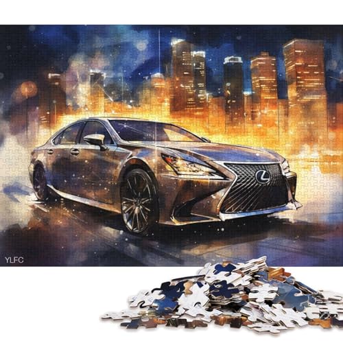 Art Sports Car Puzzle Fun Premium-Puzzle aus Karton für Erwachsene und Teenager, 70 x 50 cm, 1000 Teile von QBIREX