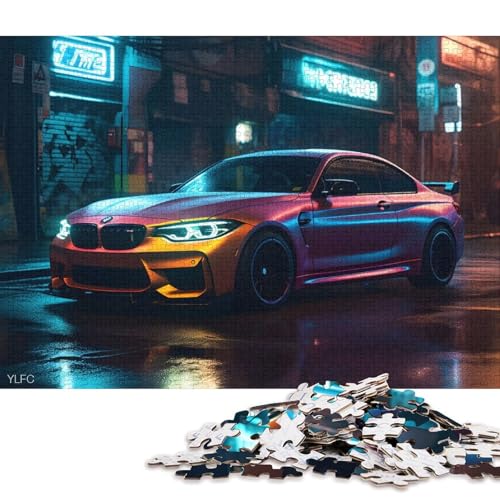 Art Sports Car Puzzle Fun Premium-Puzzle aus Karton für Erwachsene und Teenager, 70 x 50 cm, 1000 Teile von QBIREX