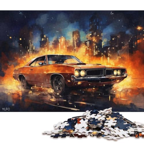 Art Sports Car Puzzle Fun Premium-Puzzle aus Karton für Erwachsene und Teenager, 70 x 50 cm, 1000 Teile Art Sports Car Puzzle Fun Premium-Puzzle aus Karton für Erwachsene und Teenager, 70 x 50 cm, 1000 Teile von QBIREX