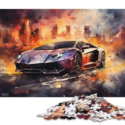 Art Sports Car Puzzle Fun Premium-Puzzle aus Karton für Jungen oder Mädchen, 70 x 50 cm, 1000 Teile Art Sports Car Puzzle Fun Premium-Puzzle aus Karton für Jungen oder Mädchen, 70 x 50 cm, 1000 Teile von QBIREX
