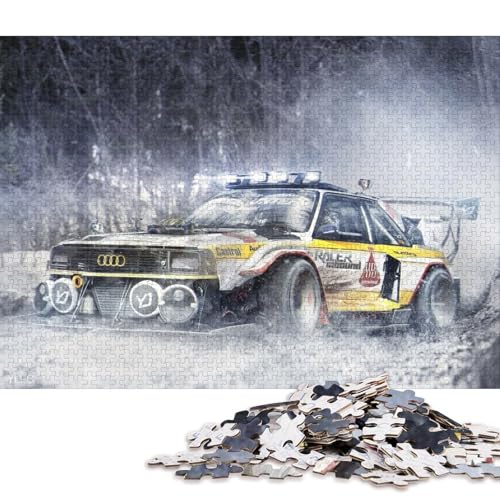 Art Sports Car Puzzle Kreative Spiele 100 Prozent Recyclingkarton Puzzle für Erwachsene 70x50cm/1000pcs von QBIREX
