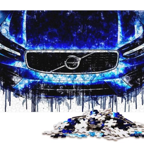 Art Sports Car Puzzle Kreative Spiele 100 Prozent Recyclingkarton Puzzle für Erwachsene 70x50cm/1000pcs von QBIREX