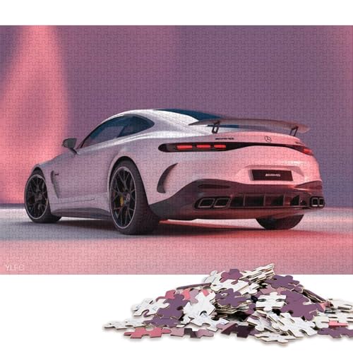 Art Sports Car Puzzle Kreative Spiele 100 Prozent Recyclingkarton Puzzle für Erwachsene 70x50cm/1000pcs von QBIREX