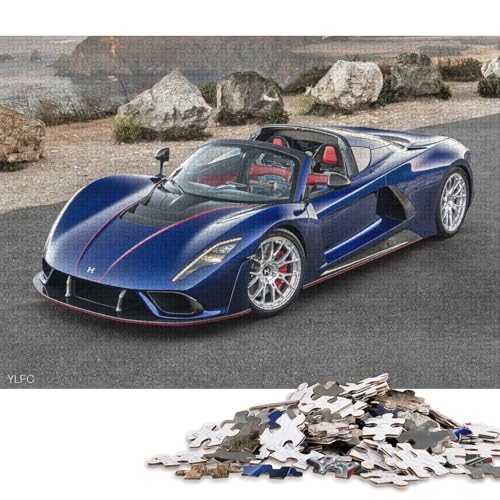 Art Sports Car Puzzle Kreative Spiele 100 Prozent Recyclingkarton Puzzle für Erwachsene 70x50cm/1000pcs von QBIREX
