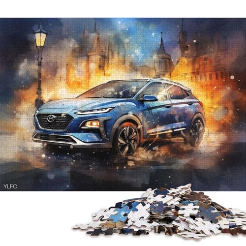 Art Sports Car Puzzle Kreative Spiele Premium-Karton-Puzzle für Frauen und Männer, Geburtstagsgeschenk, 38 x 26 cm, 1000 Teile Art Sports Car Puzzle Kreative Spiele Premium-Karton-Puzzle für Frauen und Männer, Geburtstagsgeschenk, 38 x 26 cm, 1000 Teile von QBIREX