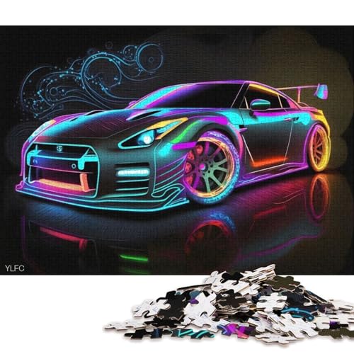 Art Sports Car Puzzle Kreative Spiele Premium-Karton-Puzzle für Frauen und Männer, Geburtstagsgeschenk, 70 x 50 cm, 1000 Teile Art Sports Car Puzzle Kreative Spiele Premium-Karton-Puzzle für Frauen und Männer, Geburtstagsgeschenk, 70 x 50 cm, 1000 Teile von QBIREX