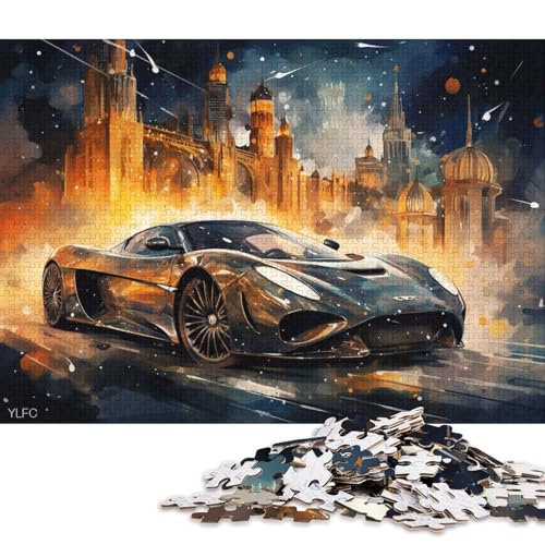 Art Sports Car Puzzle Kreative Spiele Premium-Karton-Puzzle für Frauen und Männer, Geburtstagsgeschenk, 70 x 50 cm, 1000 Teile Art Sports Car Puzzle Kreative Spiele Premium-Karton-Puzzle für Frauen und Männer, Geburtstagsgeschenk, 70 x 50 cm, 1000 Teile von QBIREX