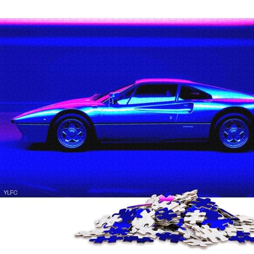 Art Sports Car Puzzle Kreative Spiele Premium-Karton-Puzzle für Frauen und Männer, Geburtstagsgeschenk, 70 x 50 cm, 1000 Teile Art Sports Car Puzzle Kreative Spiele Premium-Karton-Puzzle für Frauen und Männer, Geburtstagsgeschenk, 70 x 50 cm, 1000 Teile von QBIREX