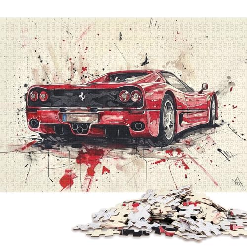 Art Sports Car Puzzle Kreative Spiele Premium-Karton-Puzzle für Frauen und Männer, Geburtstagsgeschenk, 70 x 50 cm, 1000 Teile Art Sports Car Puzzle Kreative Spiele Premium-Karton-Puzzle für Frauen und Männer, Geburtstagsgeschenk, 70 x 50 cm, 1000 Teile von QBIREX
