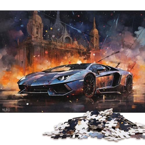 Art Sports Car Puzzle Relax Challenge Toy Premium-Puzzle aus Karton für Erwachsene und Kinder, 38 x 26 cm, 1000 Teile Art Sports Car Puzzle Relax Challenge Toy Premium-Puzzle aus Karton für Erwachsene und Kinder, 38 x 26 cm, 1000 Teile von QBIREX