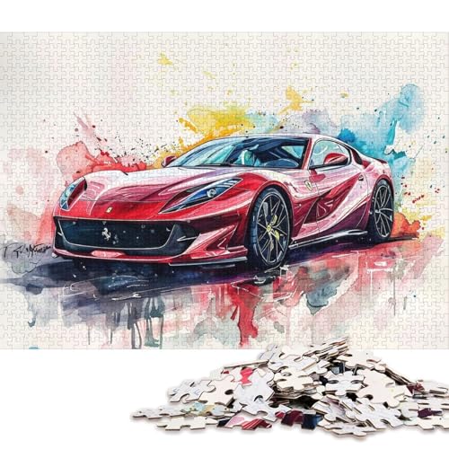 Art Sports Car Puzzle Relax Challenge Toy Premium-Puzzle aus Karton für Erwachsene und Kinder, 70 x 50 cm, 1000 Teile Art Sports Car Puzzle Relax Challenge Toy Premium-Puzzle aus Karton für Erwachsene und Kinder, 70 x 50 cm, 1000 Teile von QBIREX