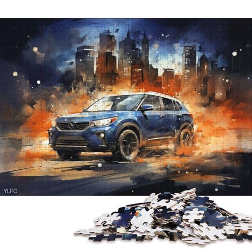 Art Sports Car Puzzle Spielzeug Lernspiel Premium-Puzzle aus Karton für Erwachsene Kinder 38x26cm/1000 Teile von QBIREX