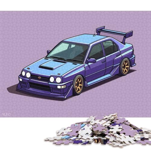 Art Sports Car Puzzle Spielzeug Lernspiel Premium-Puzzle aus Karton für Erwachsene Kinder 38x26cm/1000 Teile von QBIREX