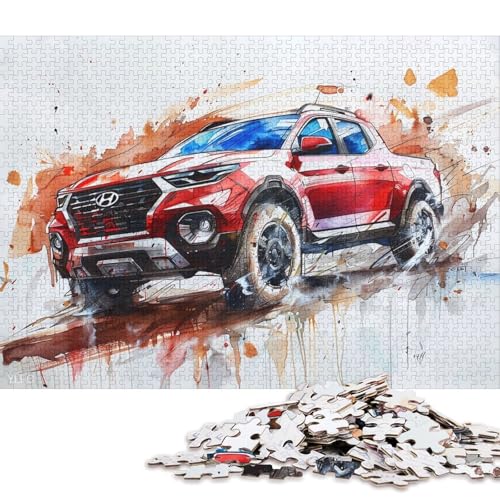 Art Sports Car Puzzle Spielzeug Lernspiel Premium-Puzzle aus Karton für Erwachsene Kinder 70x50cm/1000 Teile von QBIREX