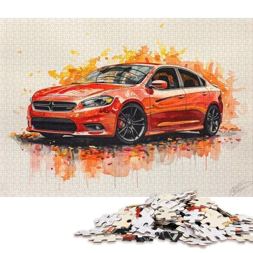Art Sports Car Puzzle Spielzeug Lernspiel Premium-Puzzle aus Karton für Erwachsene Kinder 70x50cm/1000 Teile von QBIREX