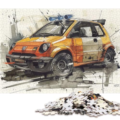 Art Sports Car Puzzle Spielzeug Lernspiel Premium-Puzzle aus Karton für Erwachsene Kinder 70x50cm/1000 Teile von QBIREX