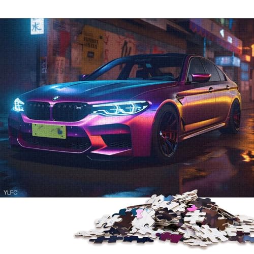 Art Sports Car Puzzle Spielzeug Lernspiel Premium-Puzzle aus Karton für Erwachsene Kinder 70x50cm/1000 Teile von QBIREX
