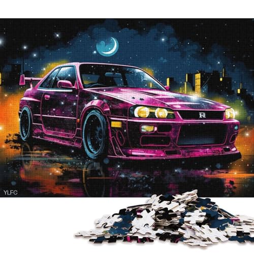 Art Sports Car Puzzle Spielzeug Lernspiel Premium-Puzzle aus Karton für Erwachsene Kinder 70x50cm/1000 Teile von QBIREX