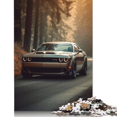 Art Sports Car Puzzle Spielzeug Lernspiel Premium-Puzzle aus Karton für Erwachsene und Kinder, Geschenk, 1000 Teile (38 x 26 cm) von QBIREX