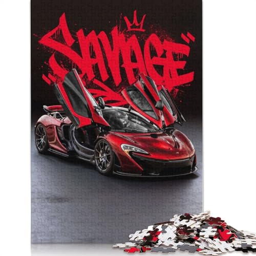 Art Sports Car Puzzles 1000 Teile Schwer Puzzle Spielzeug Lernspiel Impossible Herausforderung Spielzeug Für Erwachsene Und Kinder Ab 12 Jahren 1000pcs (75x50cm) von QBIREX