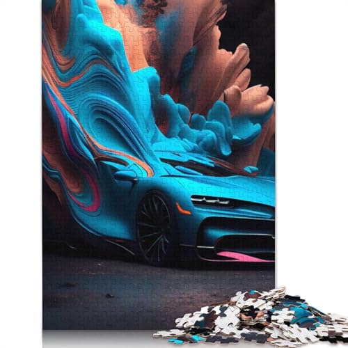 Art Sports Car Puzzles 1000 Teile Schwer Puzzle Spielzeug Lernspiel Impossible Herausforderungsspielzeug Für Erwachsene Und Kinder Ab 14 Jahren 1000pcs (75x50cm) von QBIREX