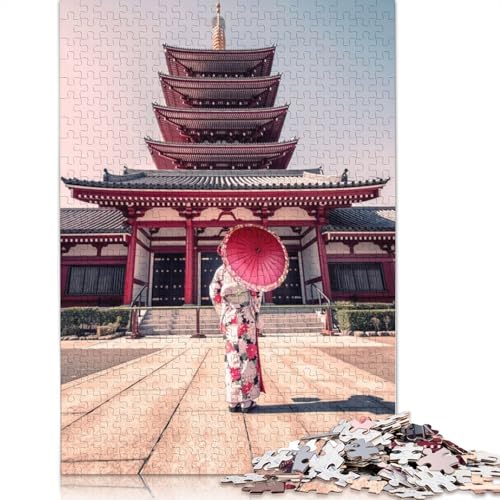 Asakusa Puzzle, Dekompressionsspielzeug, rechteckiges Papierpuzzle für Kinder und Erwachsene ab 12 Jahren, 1000 Teile (75 x 50 cm) von QBIREX