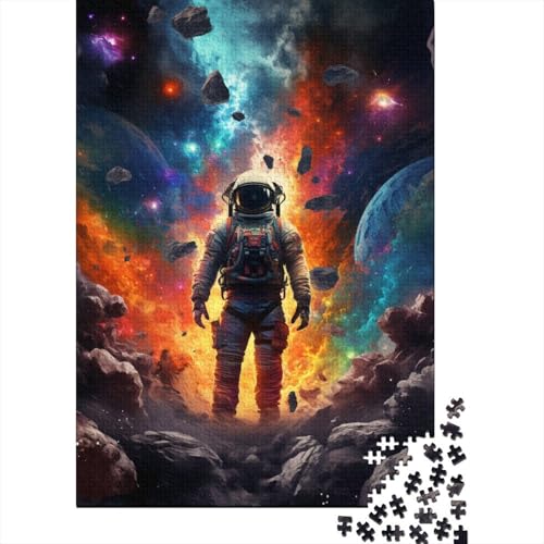 Astronaut auf Buntem Planeten, Puzzle, umweltfreundliche Materialien, 100% recycelter Karton, Puzzle für Erwachsene und Kinder, 1000 Teile (38 x 26 cm) von QBIREX