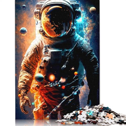 Astronauten-Puzzle, 100% recycelter Karton, 100% recycelter Karton, Puzzle für Jungen oder Mädchen, 1000 Teile (75 x 50 cm) von QBIREX
